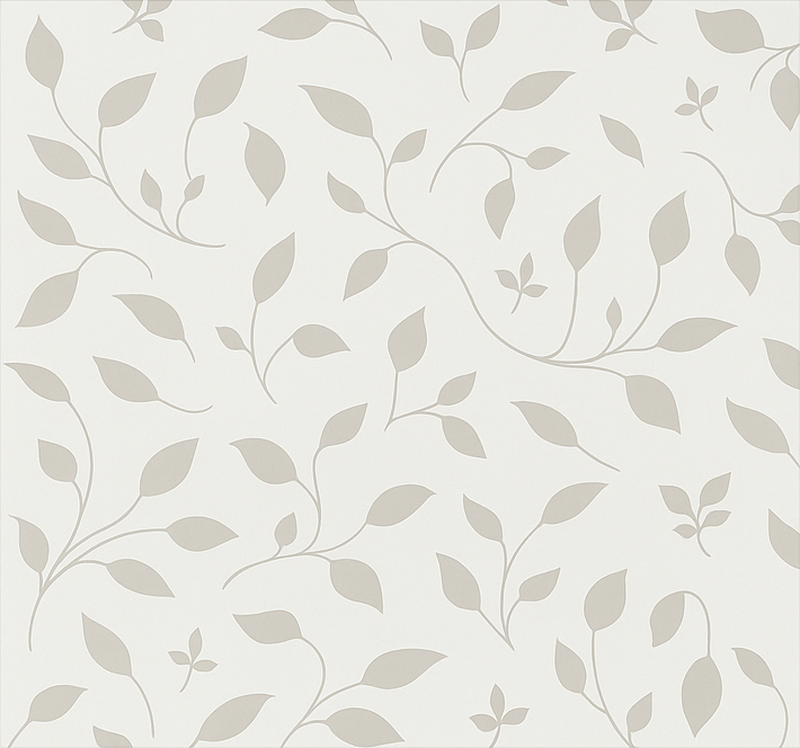 Vinylmatta scandinaviska lugnande bladblommotiv - Tenstickers