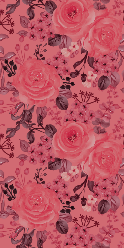 Vinylmatta natur harmony blommor - Tenstickers