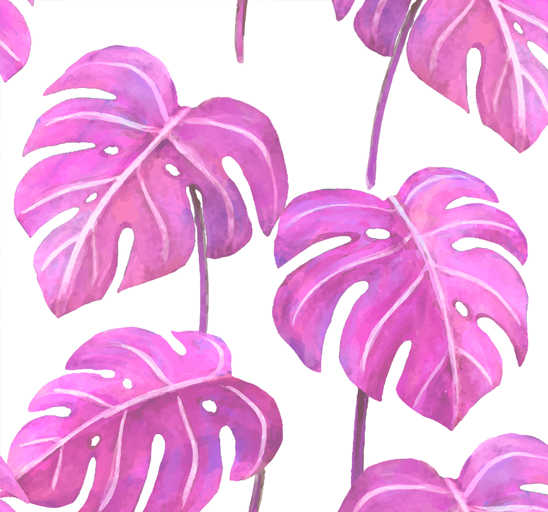 Vinylmatta natur rosa målad monstrosa - Tenstickers