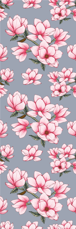 Vinylmatta natur tre vackra magnolior - Tenstickers