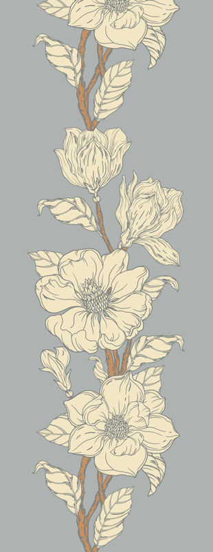 Vinylmatta natur ny nostalgi stil magnolia - Tenstickers