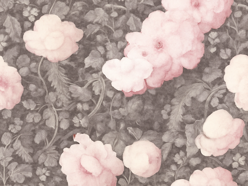 Vinylmatta natur vintage linneblomma - Tenstickers