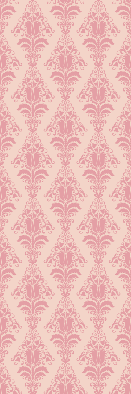 Vinylmatta årgång fransk provensalsk rosa blommönster - Tenstickers