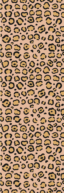 Vinylmatta djur leopardpastellfärgtryck - Tenstickers