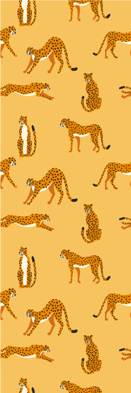 Vinylmatta djur med gult leopardmönster - Tenstickers