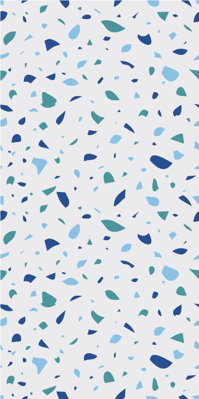 Vinylmatta textur blå nyanser terrazzo - Tenstickers