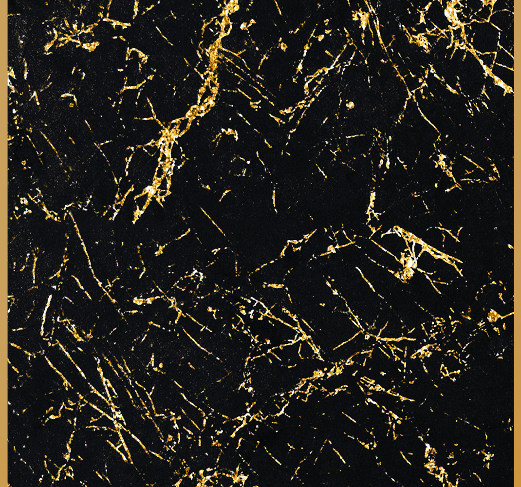 Vinylmatta textur svart och guld marmor - Tenstickers