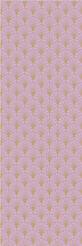 Vinylmatta årgång rosa och guld fjällmönster - Tenstickers