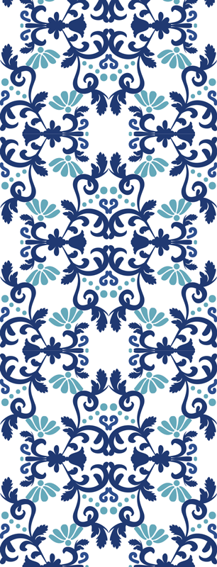 Vinylmatta årgång klassisk vintage damask stil - Tenstickers