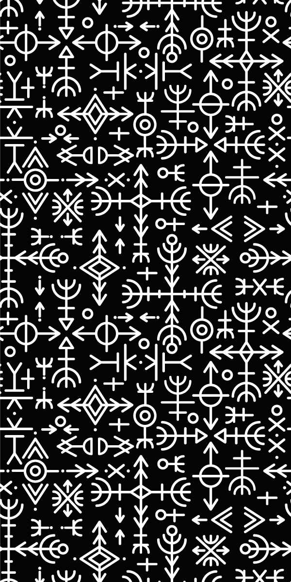 Vinylmatta årgång vikingasymboler set - Tenstickers