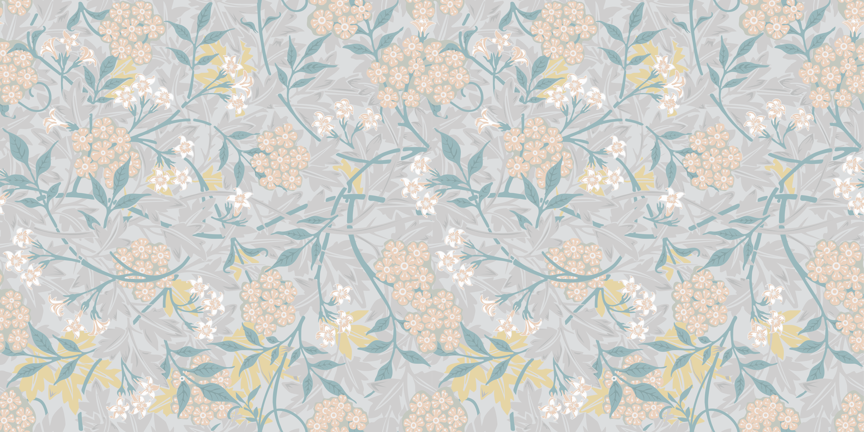 Vinylmatta årgång 80-tals blommönster elegant - Tenstickers