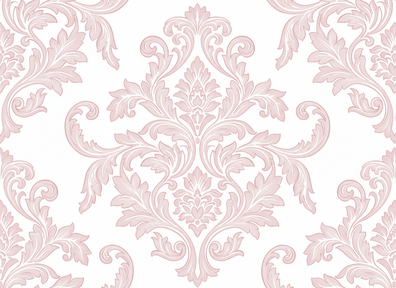 Vinylmatta årgång blush damask paisley - Tenstickers