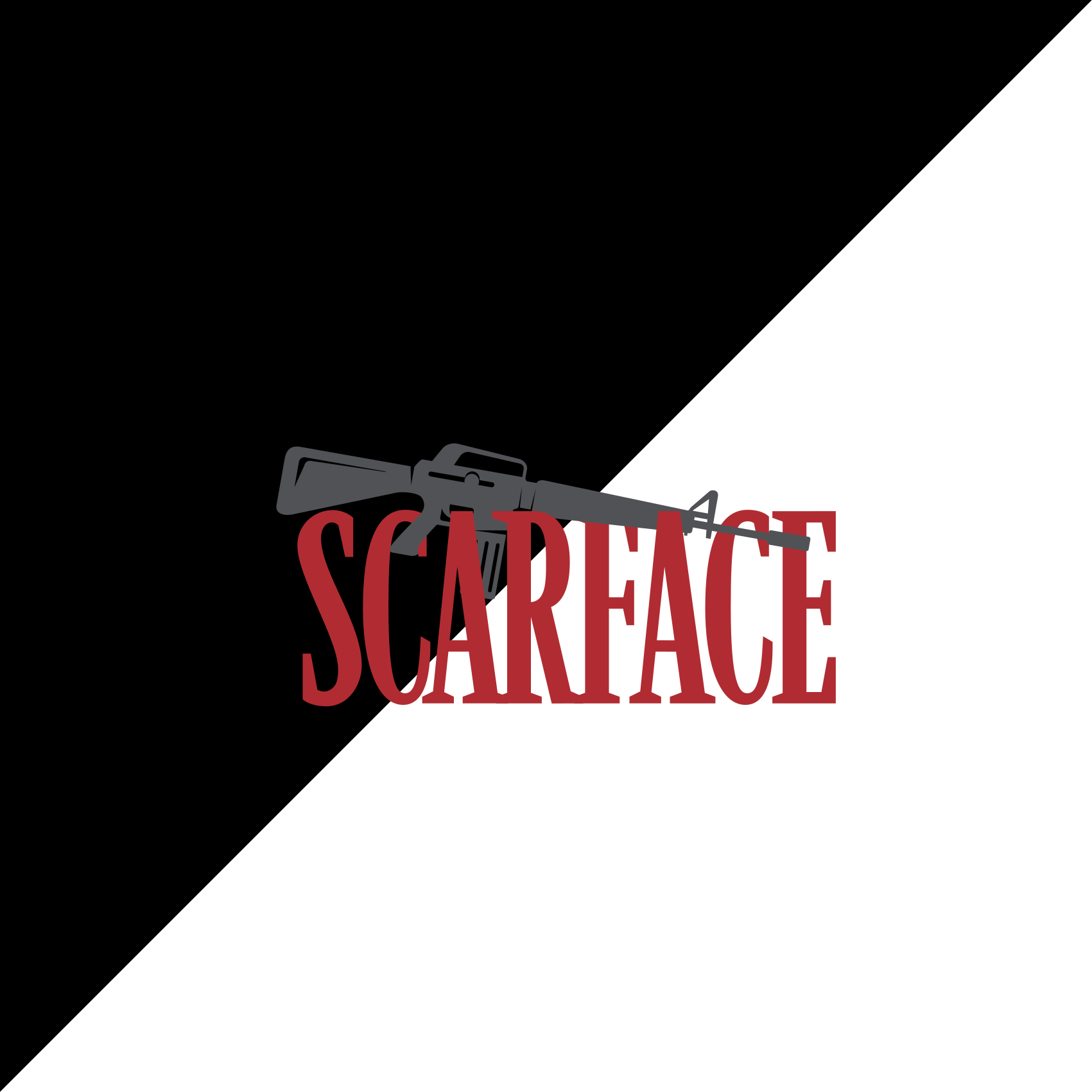 Vinylmattor med fraser scarface filmmotiv med text - Tenstickers