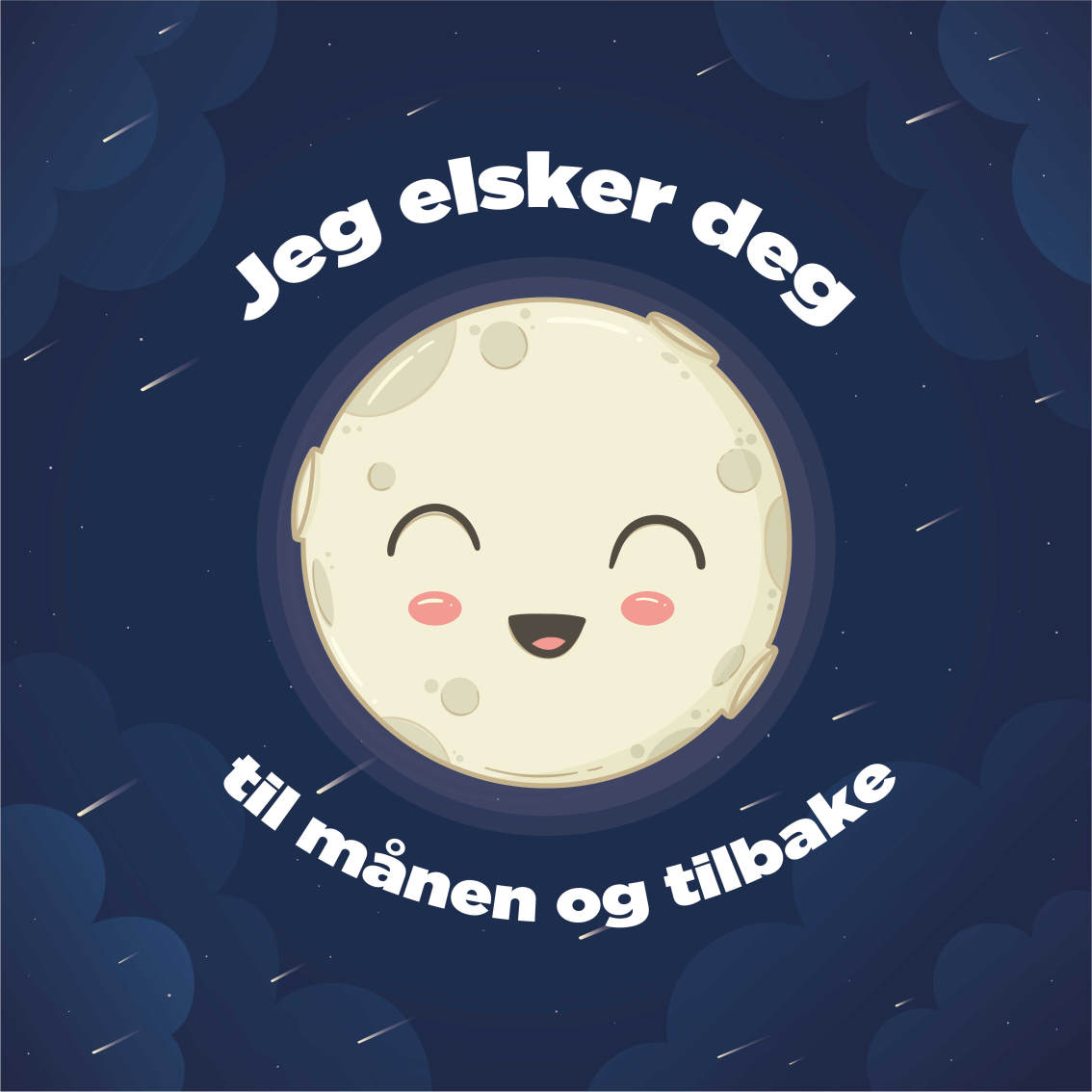 Vinylmattor med fraser jag älskar dig till månen - Tenstickers