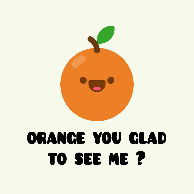 Vinylmattor med fraser rolig citat med orange - Tenstickers