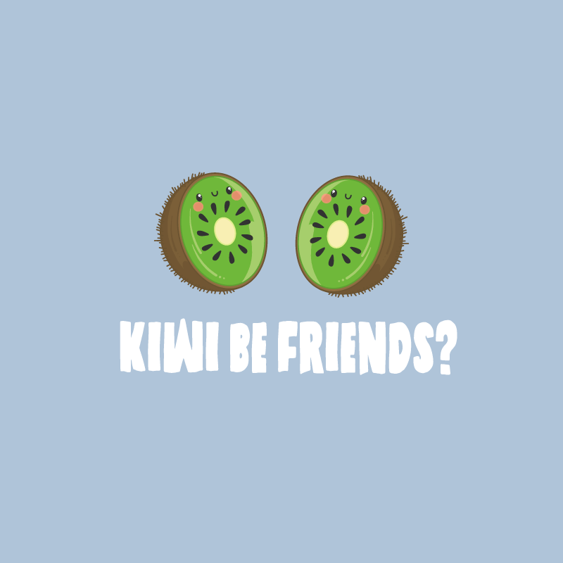 Vinylmattor med fraser roliga citat med kiwis - Tenstickers