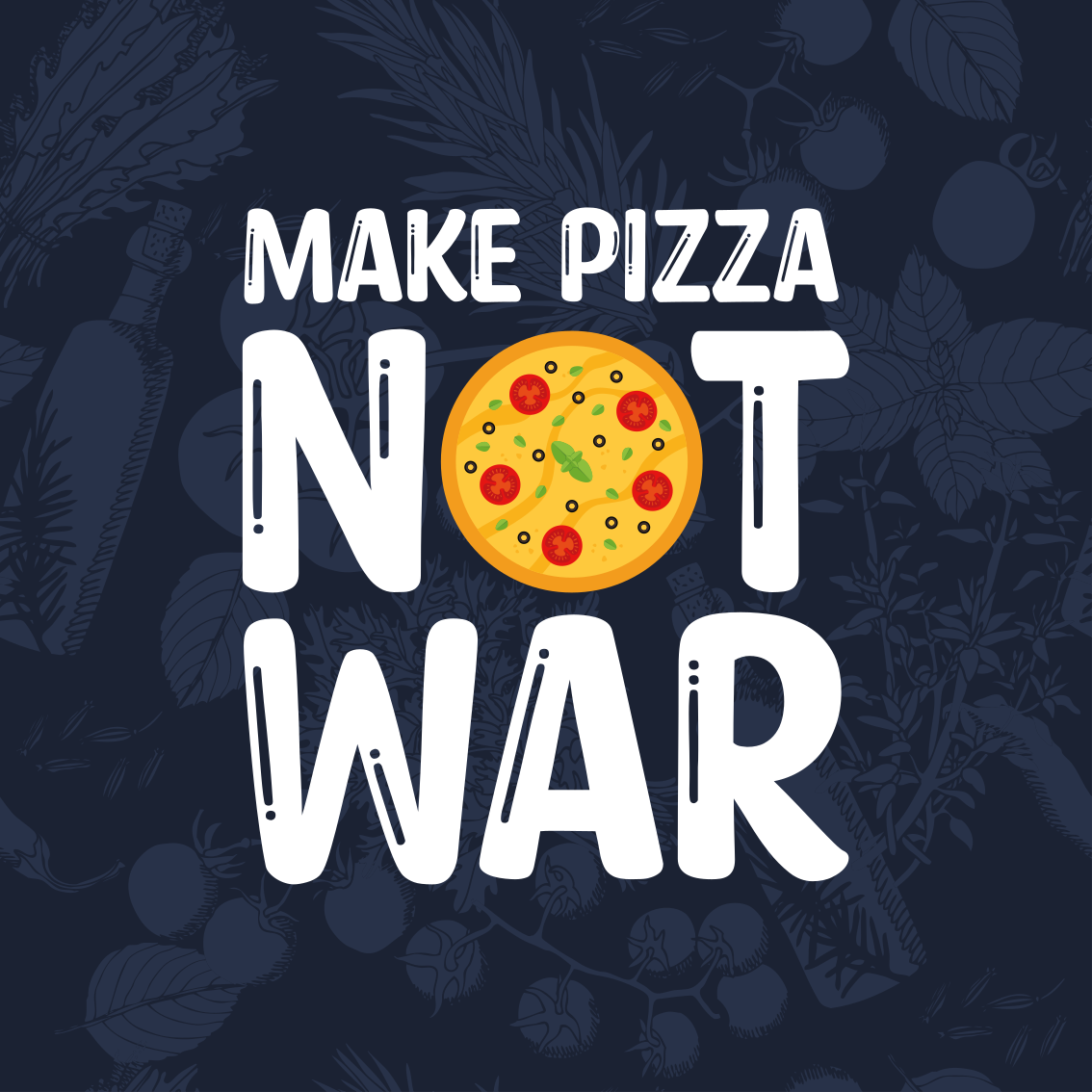 Vinylmattor med fraser roliga citat gör pizza - Tenstickers