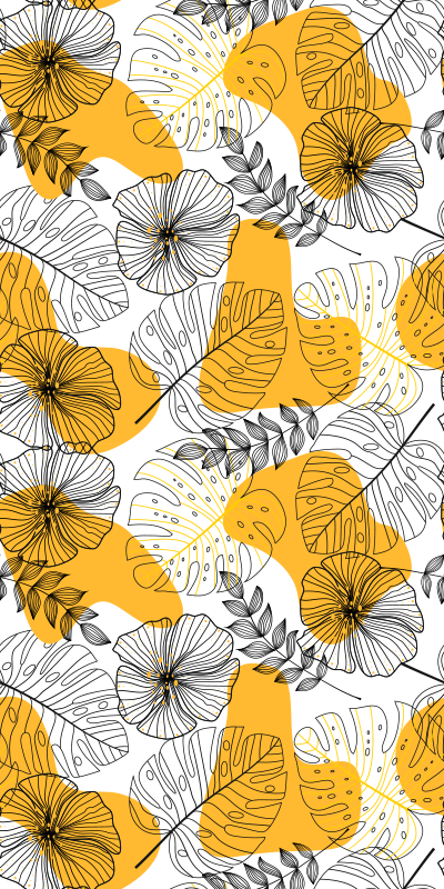Vinylmatta textur blommönster kallax - Tenstickers