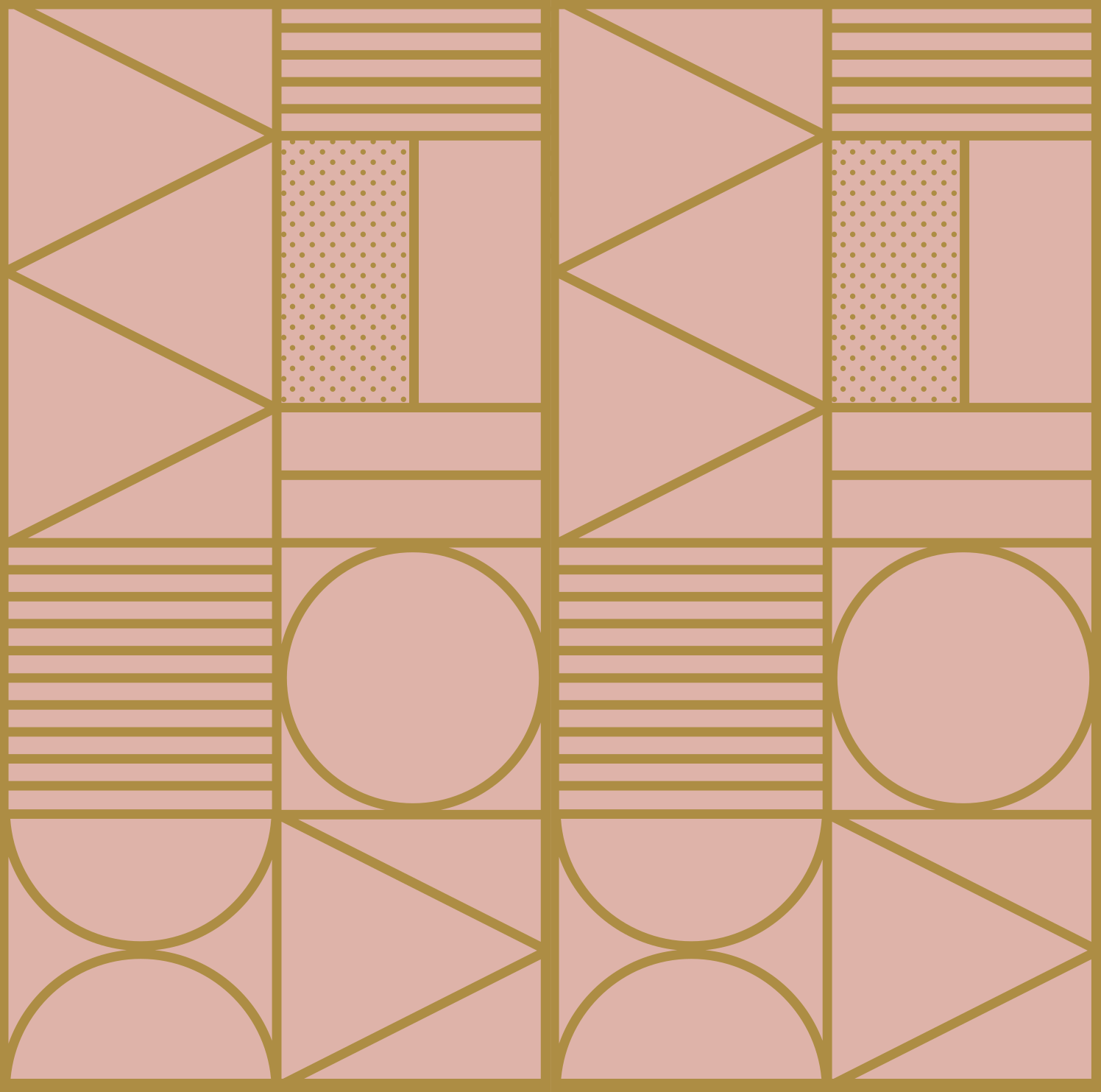 Vinylmatta textur i guld och rosa block - Tenstickers