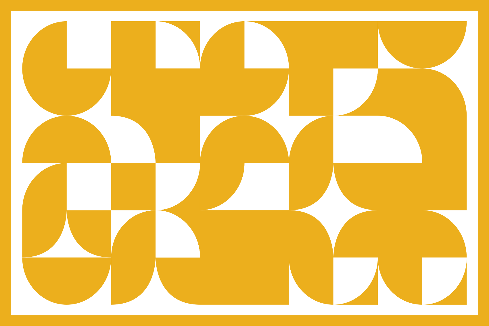 Vinylmatta geometrisk gul cirkel konstmönster - Tenstickers