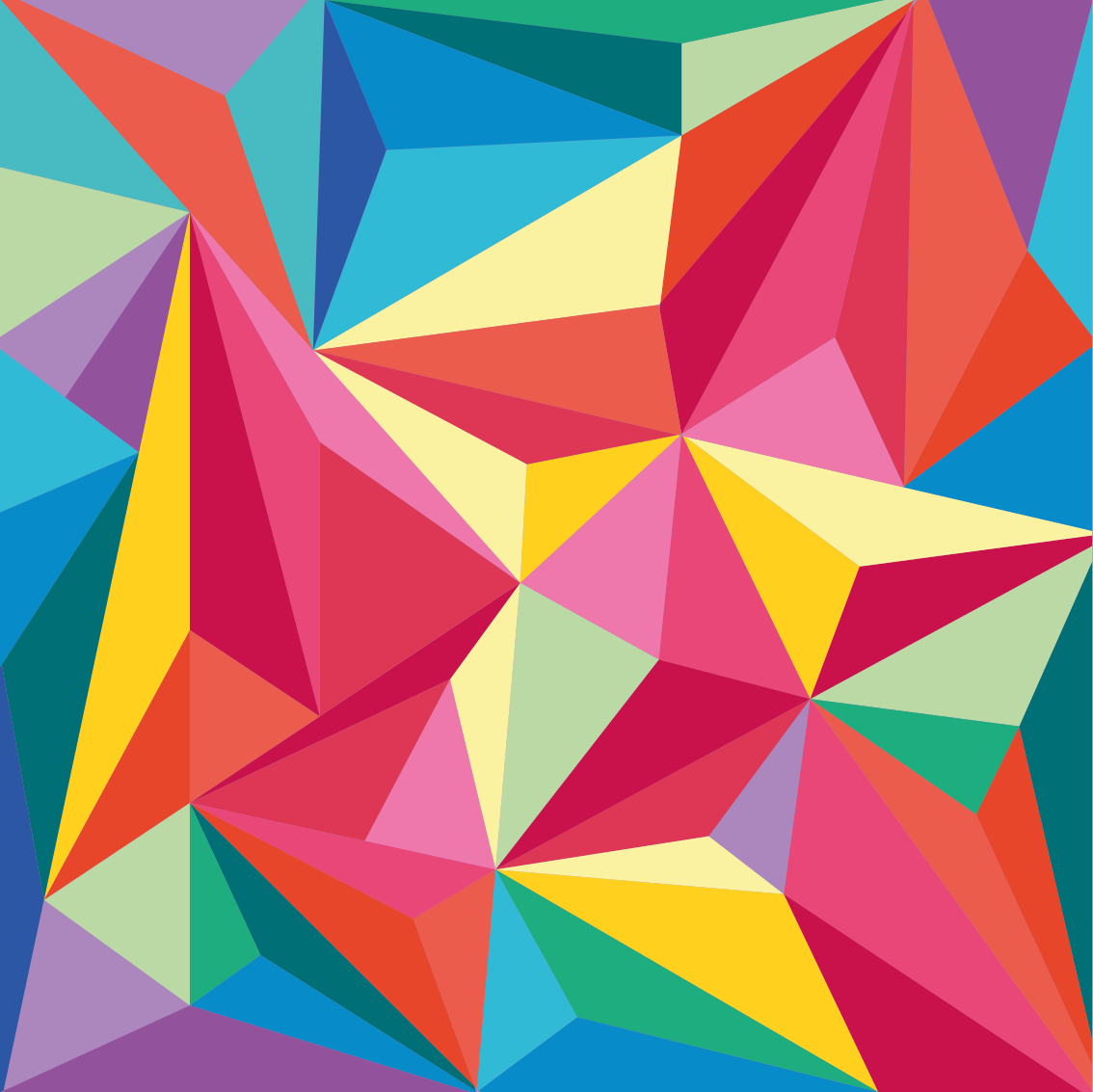 Vinylmatta geometrisk multicolor geometrisk bild - Tenstickers