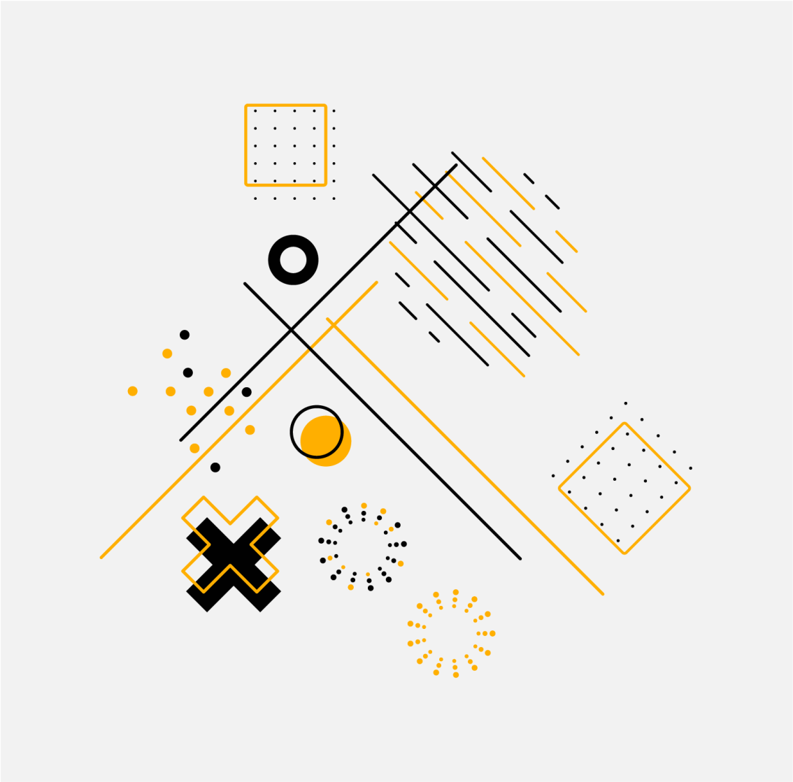 Vinylmatta geometrisk koncentriska cirklar - Tenstickers