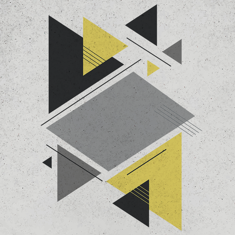 Vinylmatta geometrisk nordiska trianglar - Tenstickers