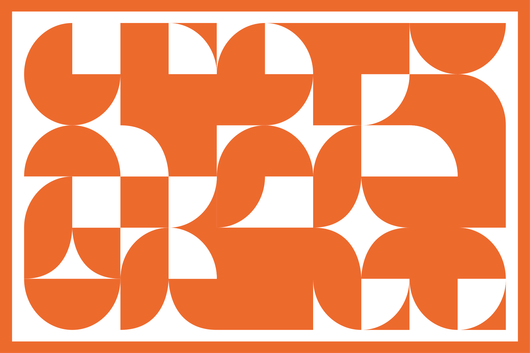 Vinylmatta geometrisk orange cirkelmönster - Tenstickers