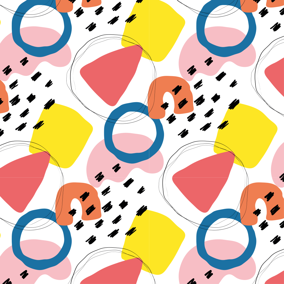 Vinylmatta geometrisk målning konst mönster - Tenstickers