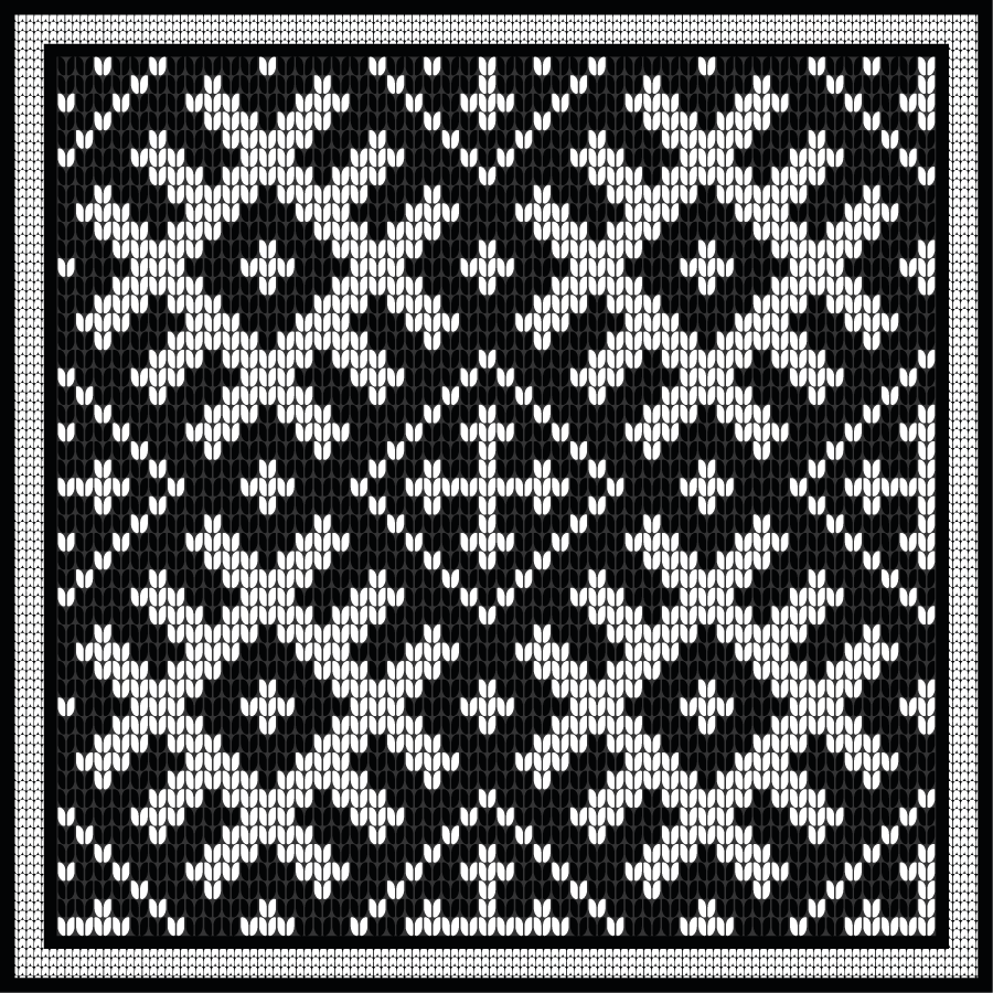 Vinylmatta geometrisk viking mönster av kedjade rutor - Tenstickers