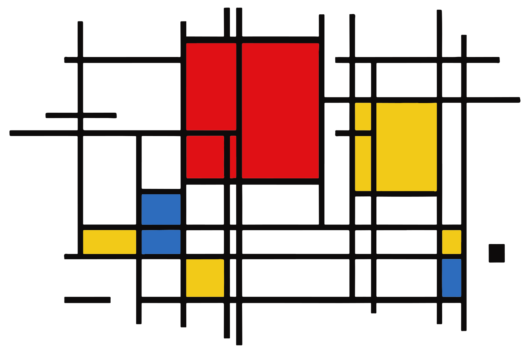 Vinylmatta geometrisk linjekonst - Tenstickers
