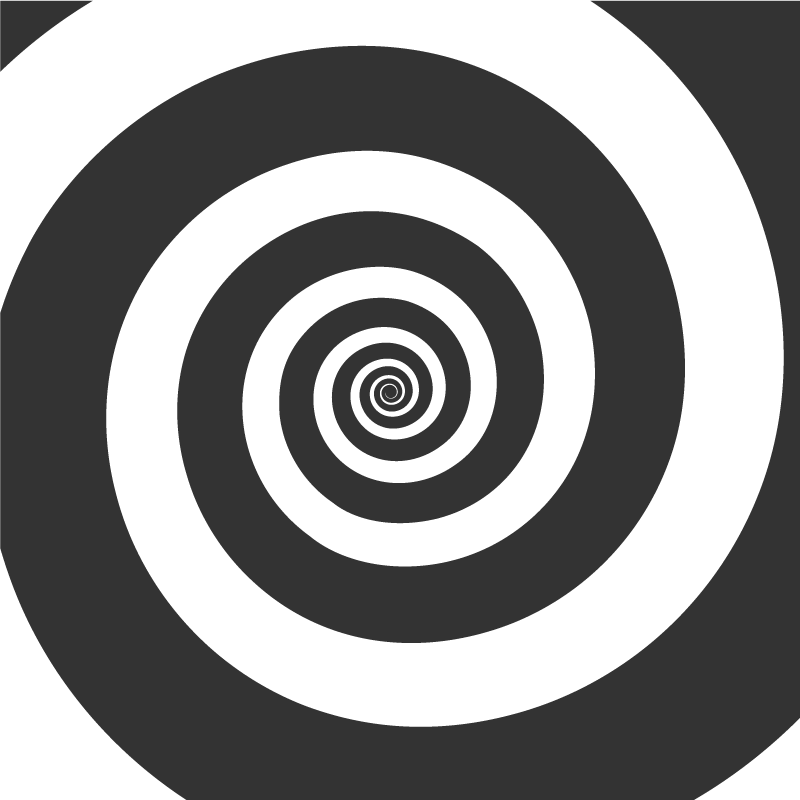 Vinylmatta geometrisk spiralrörelse - Tenstickers