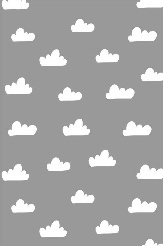 Vinylmatta grå molnig himmel - Tenstickers