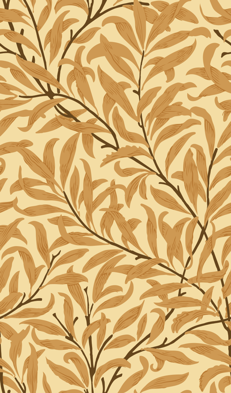 Vinylmatta beige med botaniskt lövtryck - Tenstickers