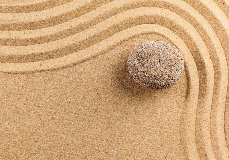 Vinylmatta beige textured zen sphere - Tenstickers