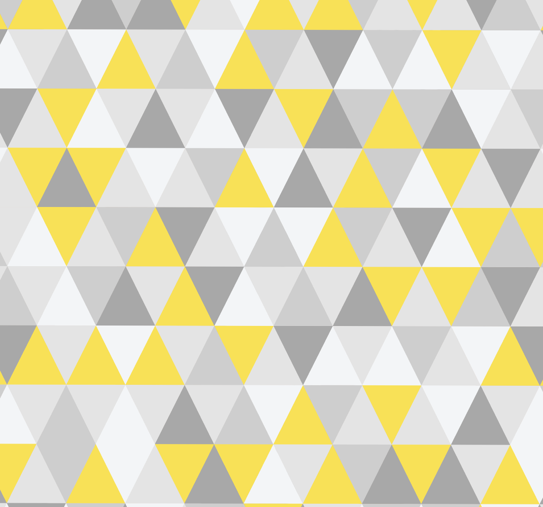 Vinylmatta gul gula och grå trianglar - Tenstickers