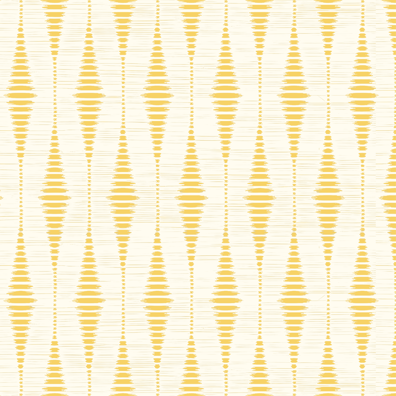 Vinylmatta gul yellow rabaul ikat - Tenstickers