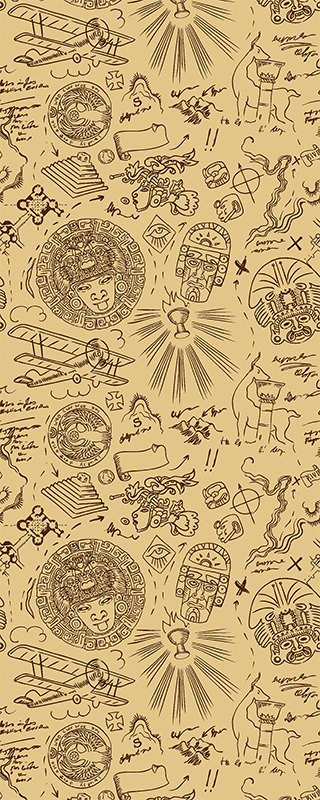 Vinylmatta gul indiana jones - Tenstickers