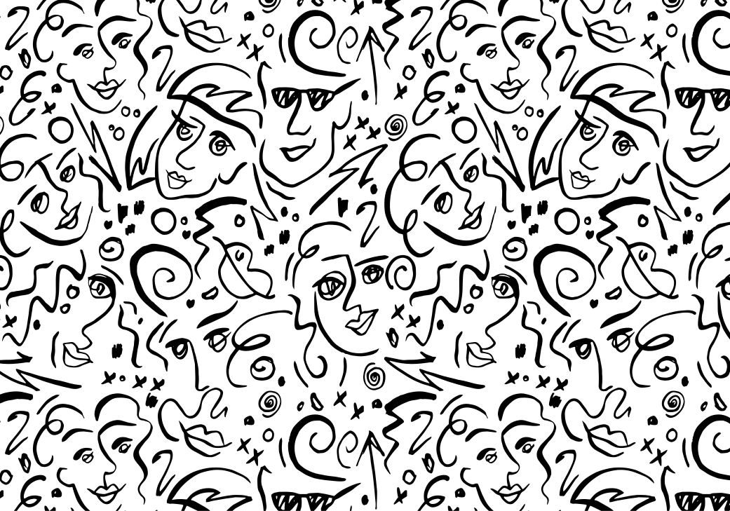 Vinylmatta vit svart och vit graffiti konst - Tenstickers