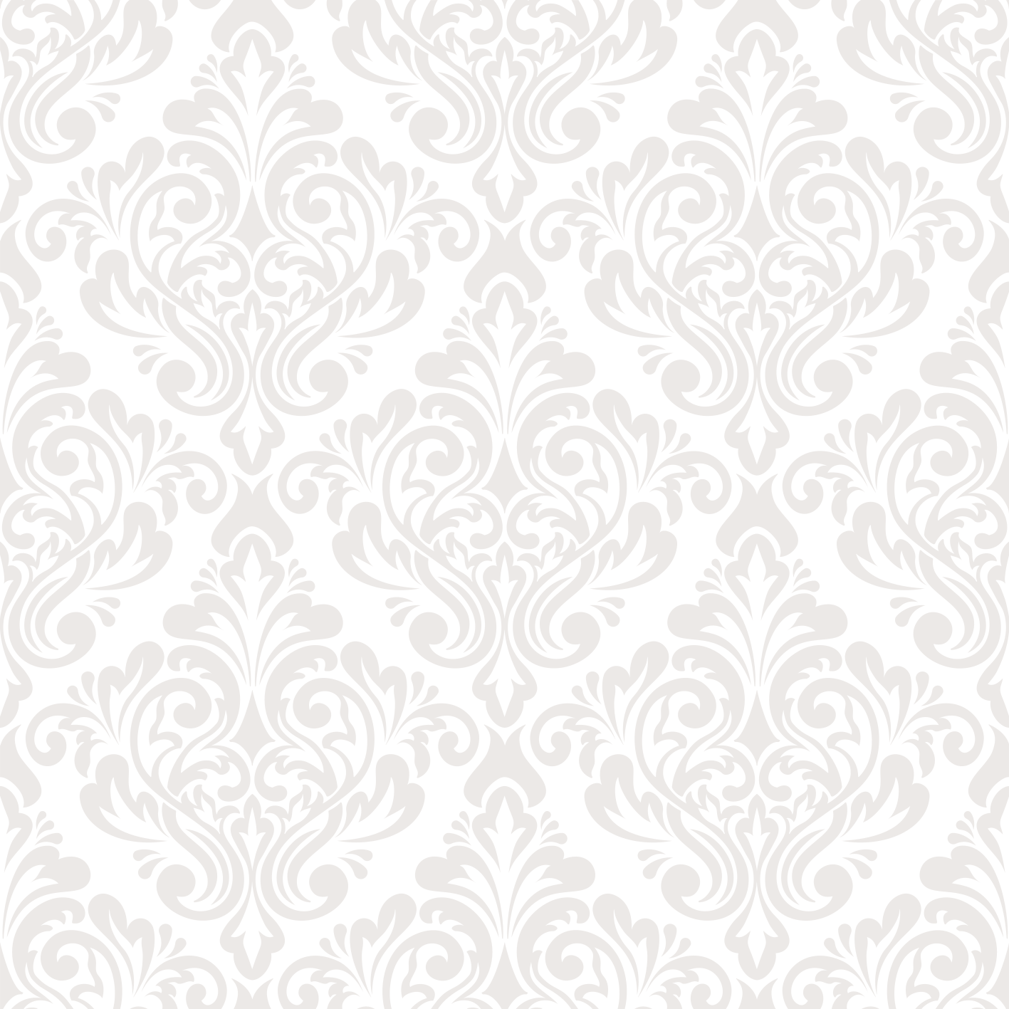 Vinylmatta vit vit damask - Tenstickers