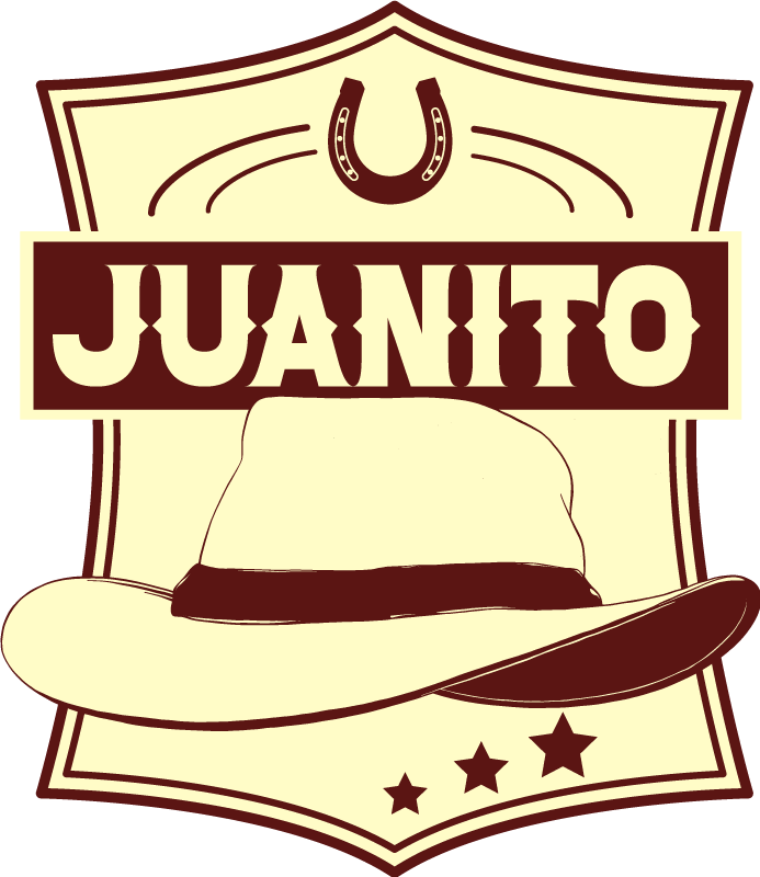 Vinylmatta brun cowboyhatt med namnet nevera - Tenstickers