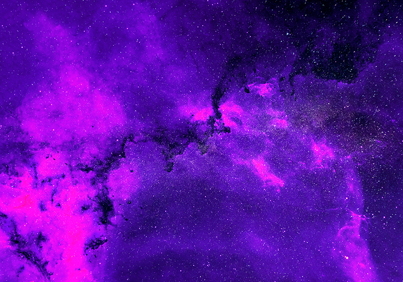 Vinylmatta lila kosmisk nebula - Tenstickers