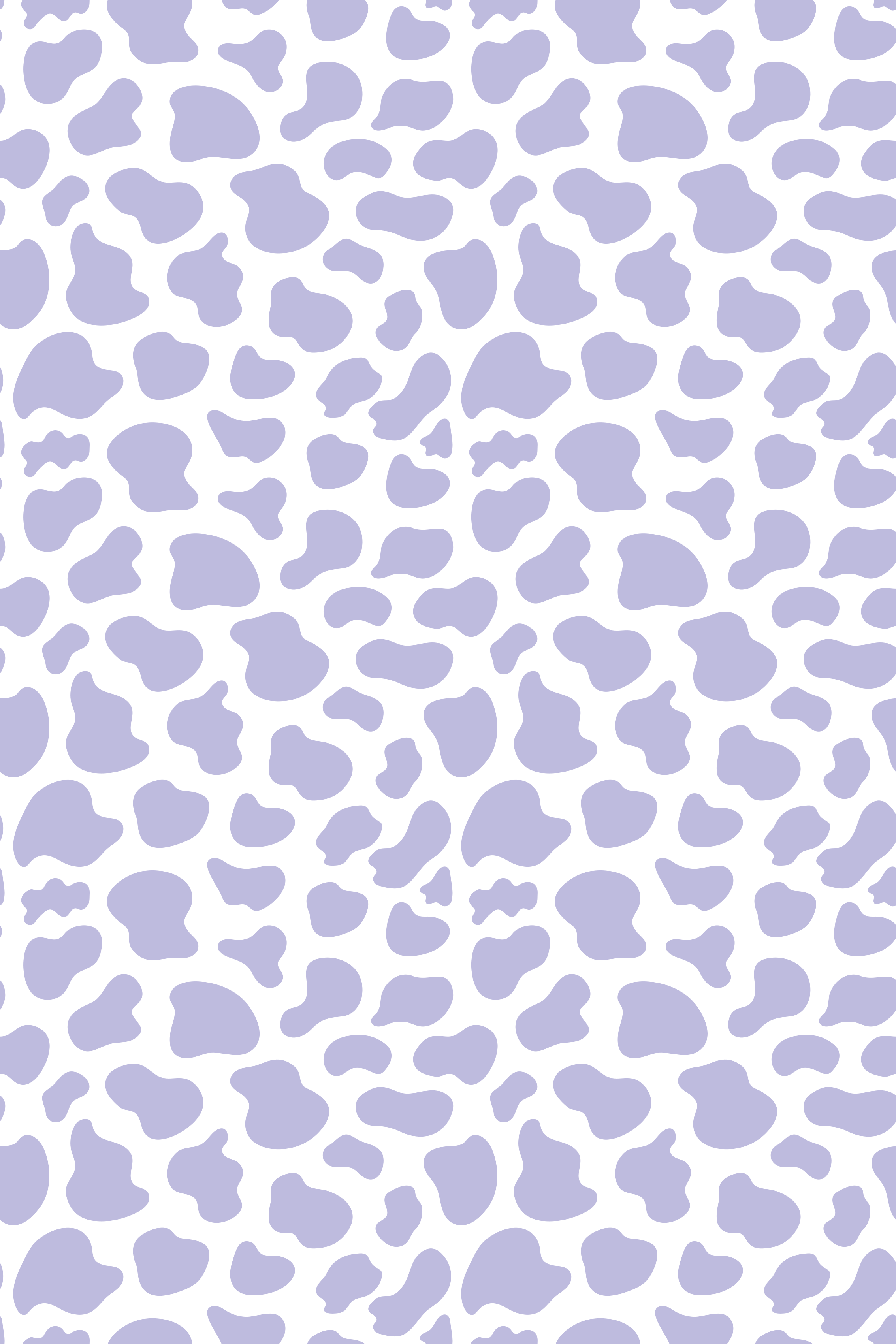 Vinylmatta lila lila ko mönster - Tenstickers