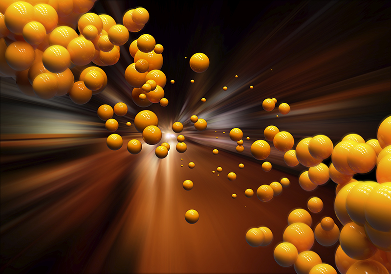 Vinylmatta orange livlig sferisk explosion - Tenstickers