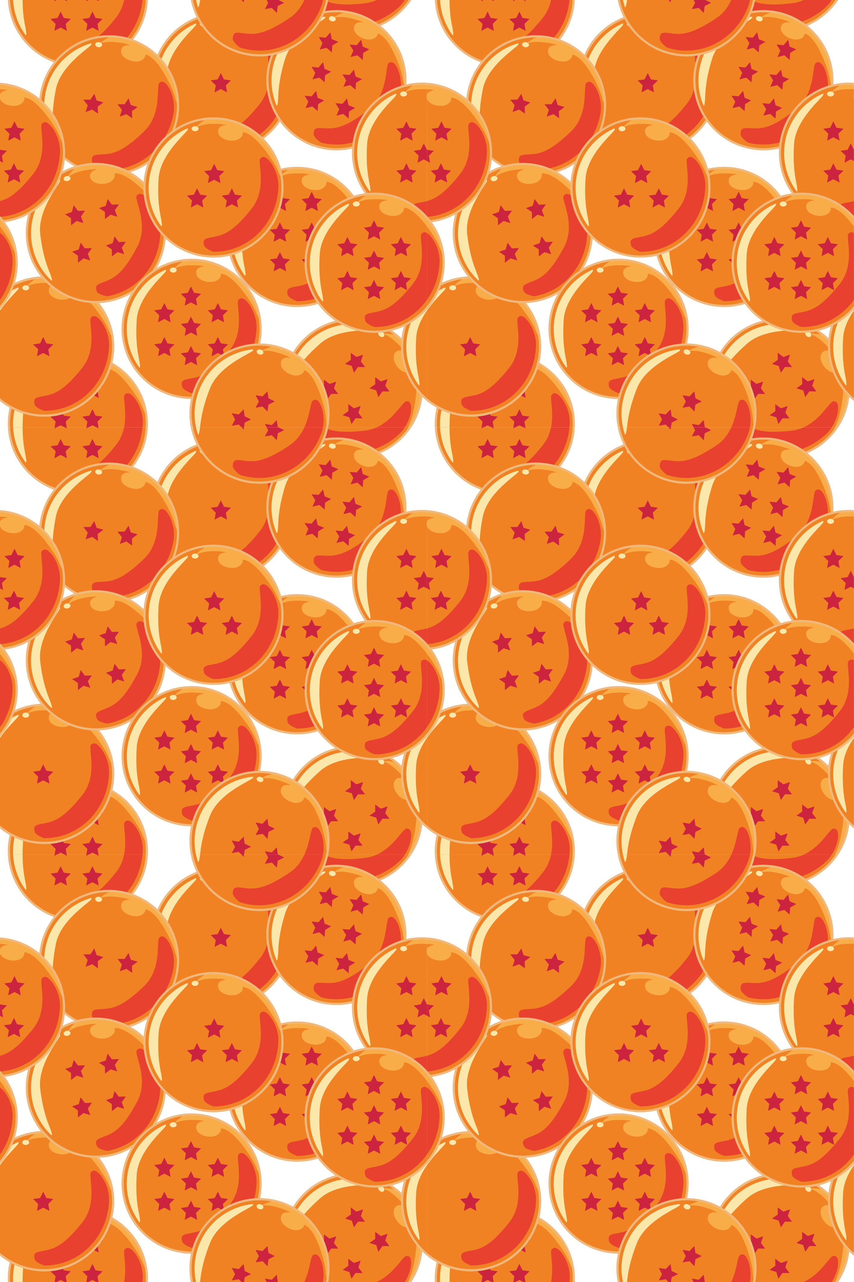 Vinylmatta orange drakbollar - Tenstickers