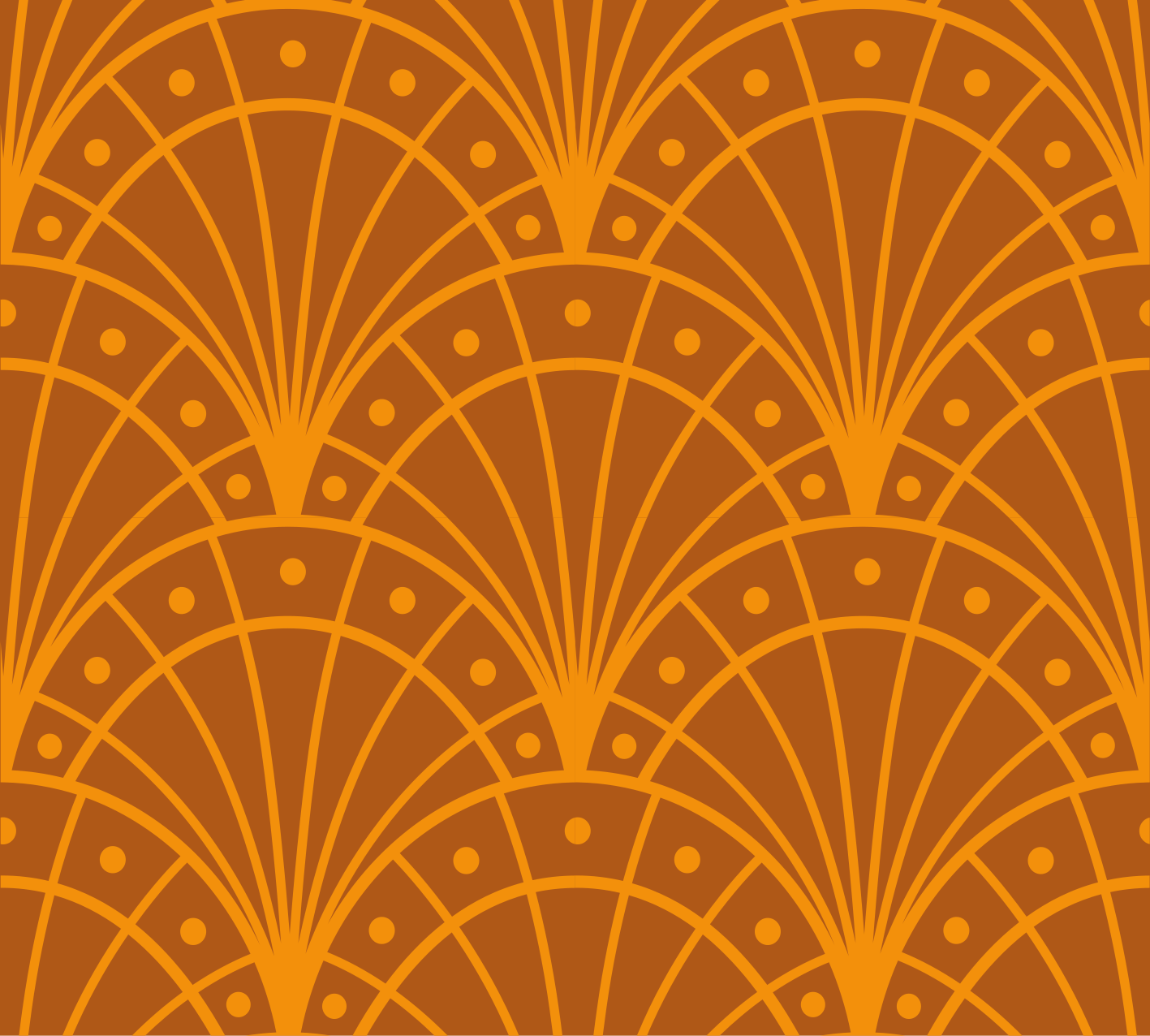 Vinylmatta orange elegant orange artdeco - Tenstickers
