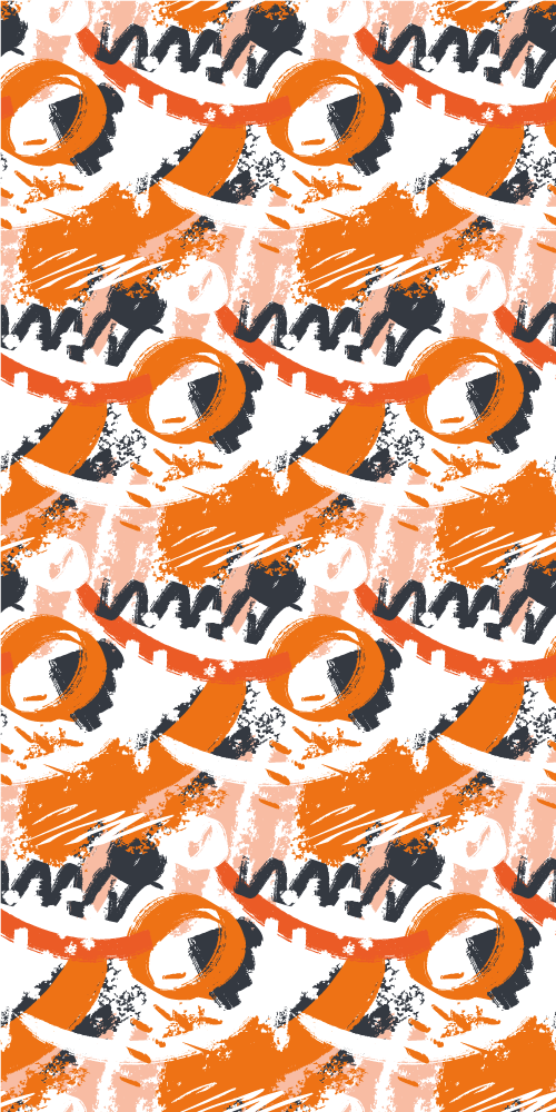Vinylmatta orange abstrakta orange akvarellsträck - Tenstickers