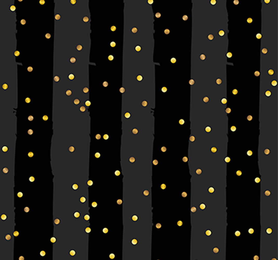 Vinylmatta svart randig prickensemble - Tenstickers