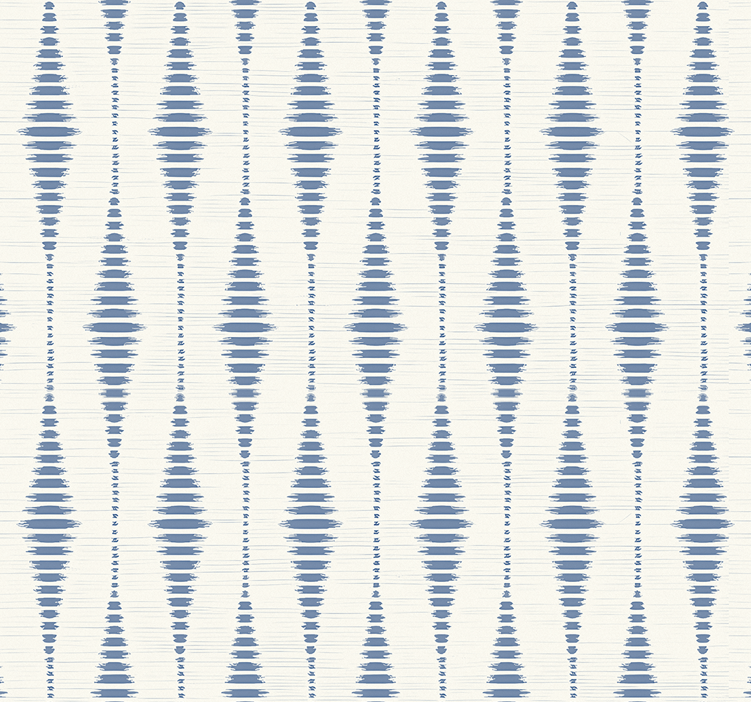 Vinylmatta balkong "rabaul ikat" blå och beige - Tenstickers