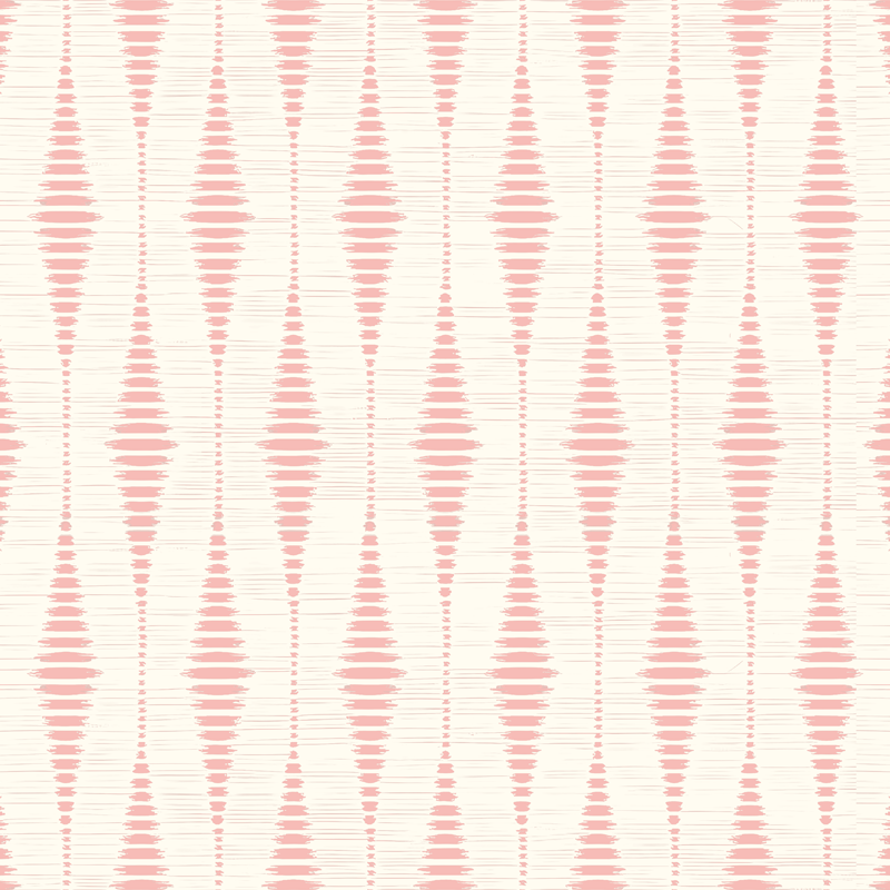 Vinylmatta balkong pastellrosa rabaul ikat - Tenstickers